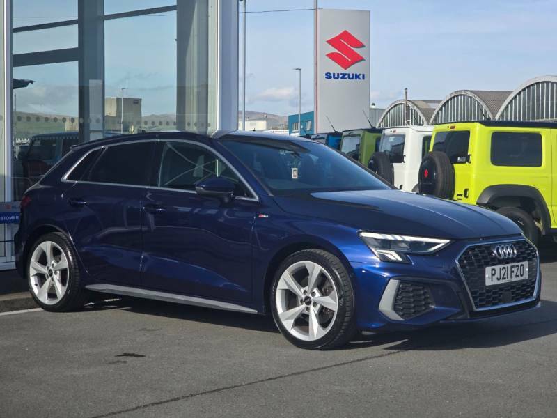 Audi A3 30 Tfsi S Line - 2021 21 PJ21FZO Blue #2