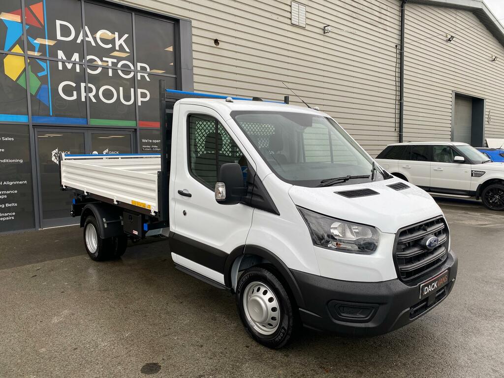 Ford Transit Custom L2 Alloy Tipper, Air Con, Dual Rear Wheel, Big Scr White