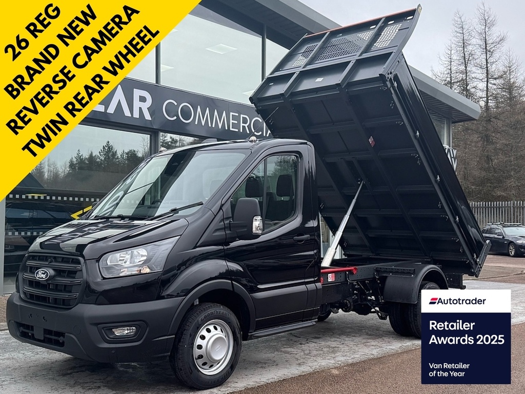 Ford Transit Custom 165Ps 350 Leader Single Cab Tipper Drw With Ac, R Black