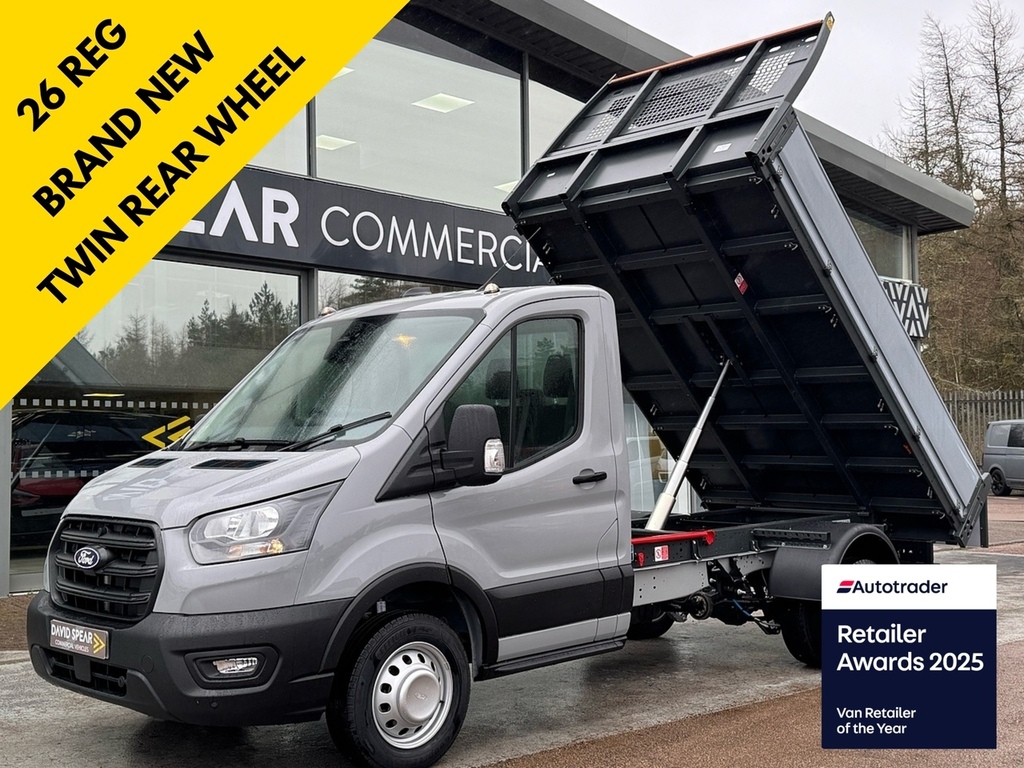 Ford Transit Custom 165Ps 350 Leader Single Cab Tipper Drw With Ac, R Grey
