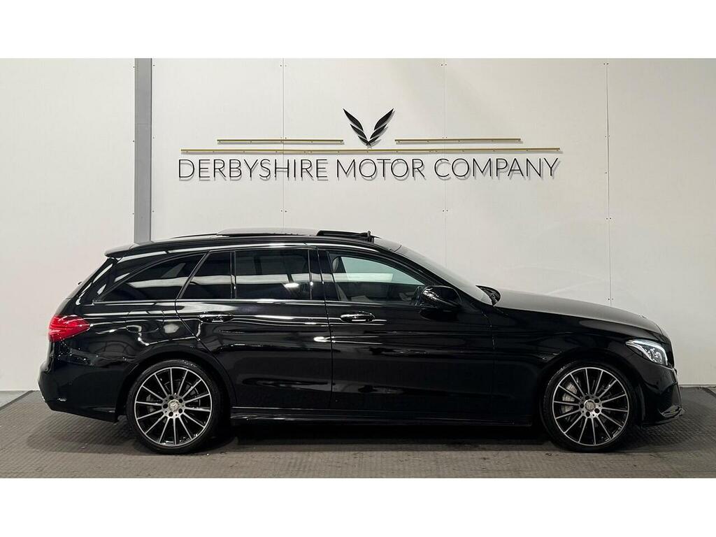 Mercedes-Benz C Class 2.1 C250d Amg Line Premium Plus Estate Diese GU66XBC Black #4