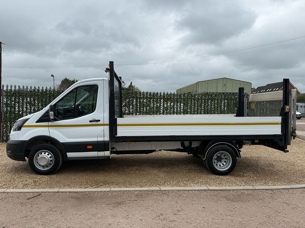 Ford Transit Custom 2.0 350 Ecoblue Leader L4 Xlwb Dropside Tail Lift HK72XBN White #6
