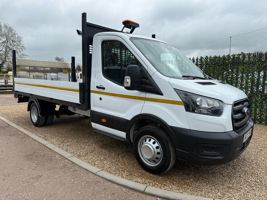 Ford Transit Custom 2.0 350 Ecoblue Leader L4 Xlwb Dropside Tail Lift White