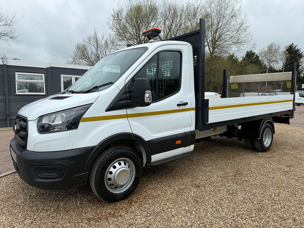 Ford Transit Custom 2.0 350 Ecoblue Leader L4 Xlwb Dropside Tail Lift HK72XBN White #2
