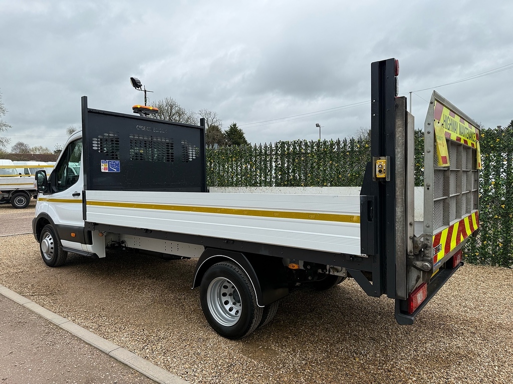 Ford Transit Custom 2.0 350 Ecoblue Leader L4 Xlwb Dropside Tail Lift HK72XBN White #3