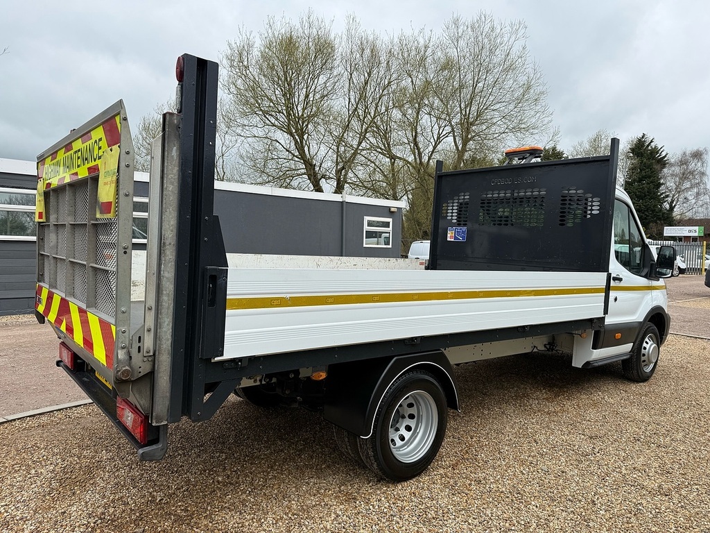 Ford Transit Custom 2.0 350 Ecoblue Leader L4 Xlwb Dropside Tail Lift HK72XBN White #4