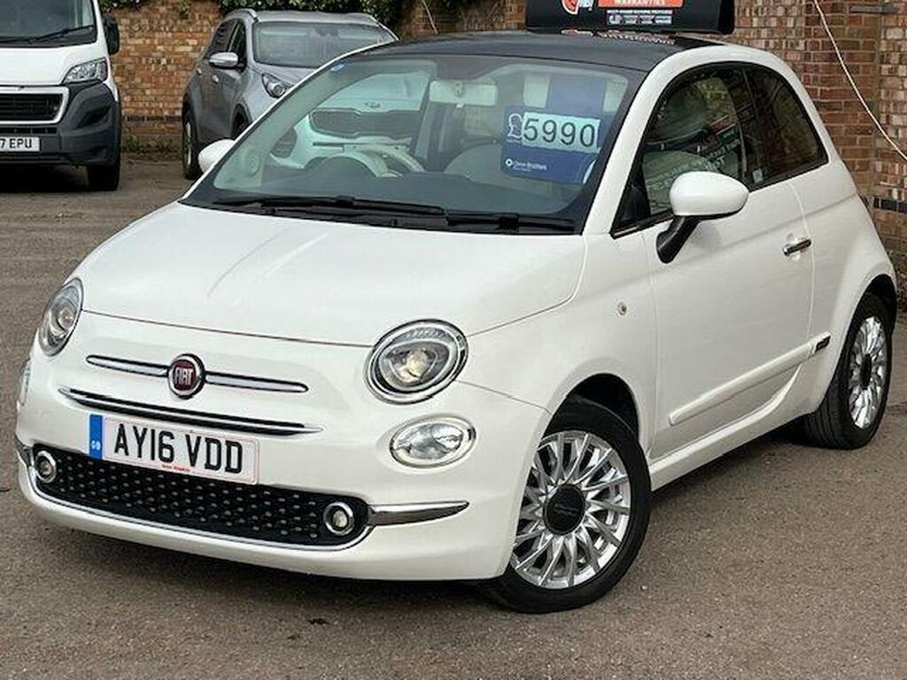 Fiat 500 Hatchback 1.2 Lounge Euro 6 Ss 201616 AY16VDD White #5
