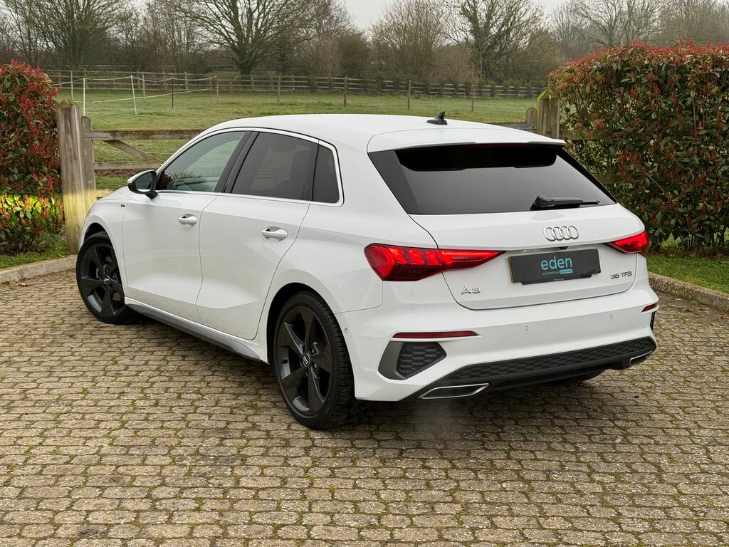Audi A3 1.5 Tfsi 35 S Line Sportback S Tronic E RO70YCS White #3