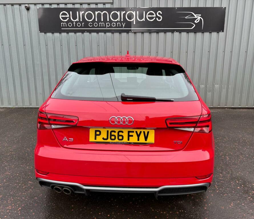 Audi A3 Hatchback 2.0 Tdi S Line Euro 6 Ss 201666 PJ66FYV Red #5