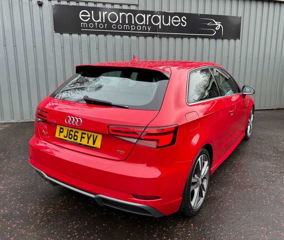 Audi A3 Hatchback 2.0 Tdi S Line Euro 6 Ss 201666 PJ66FYV Red #4