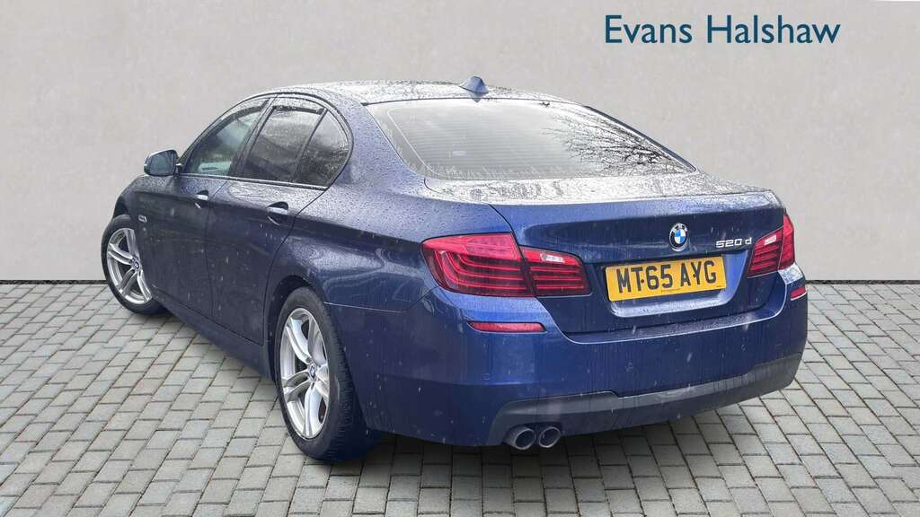 BMW 5 Series 520D 190 M Sport Step 2015 MT65AYG Blue #2