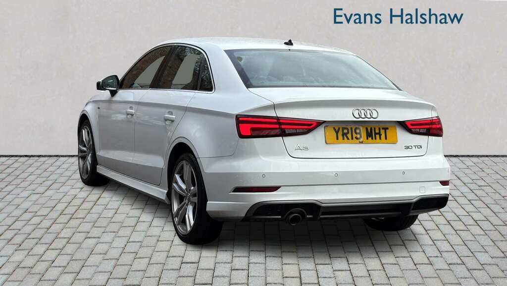 Audi A3 30 Tdi 116 S Line 2019 YR19MHT White #2