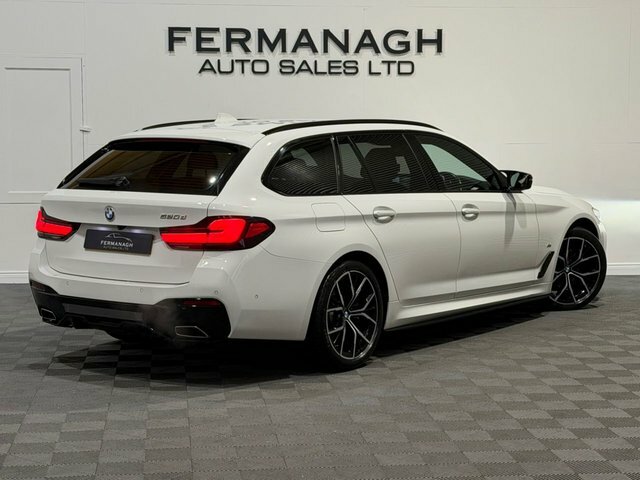 BMW 5 Series 2.0 520D Mht M Sport Touring Hybrid Ste HT71KLL White #6