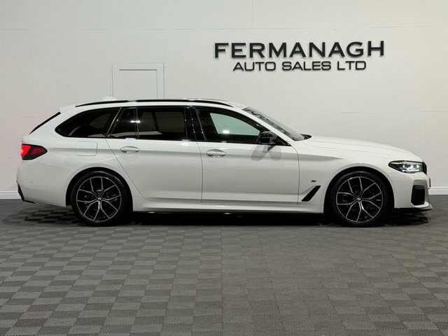 BMW 5 Series 2.0 520D Mht M Sport Touring Hybrid Ste HT71KLL White #2