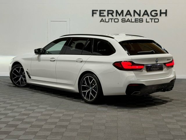 BMW 5 Series 2.0 520D Mht M Sport Touring Hybrid Ste HT71KLL White #3