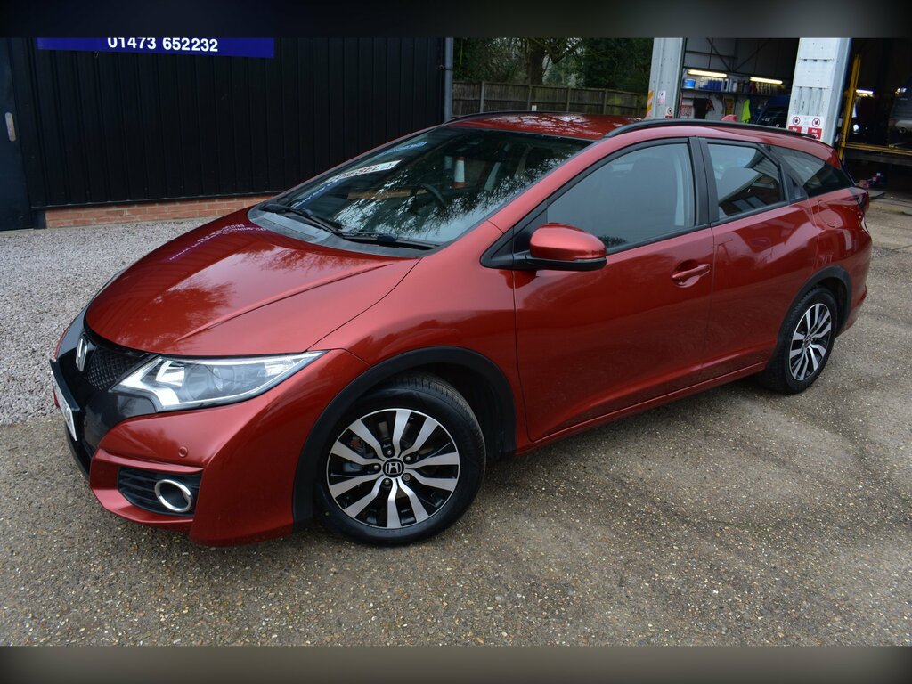 Honda Civic 1.6 I-dtec Se Plus Tourer Euro 5 LR67UDH Red #5