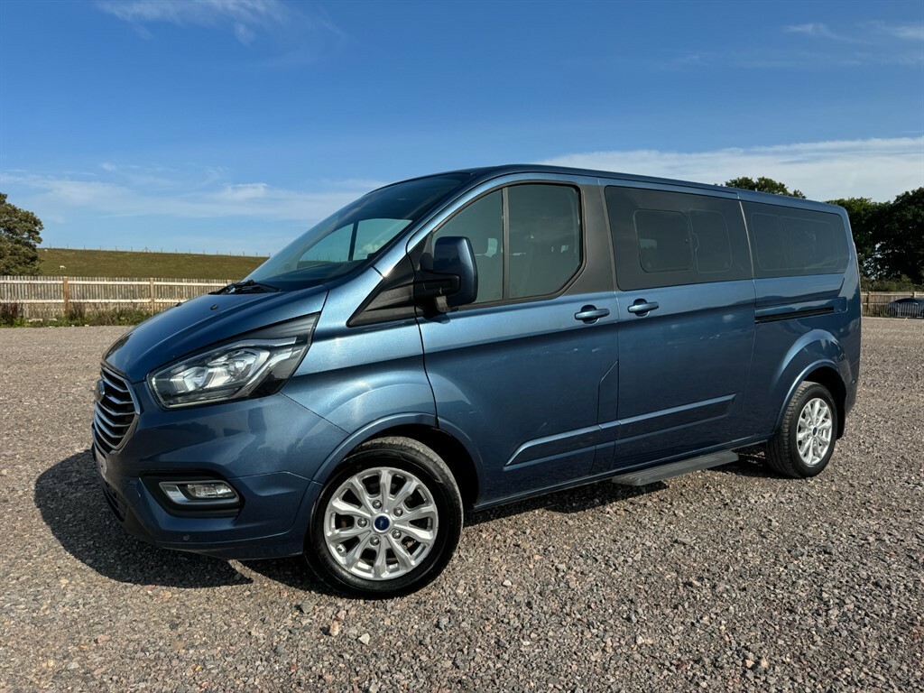 Ford Tourneo Custom 320 Titanium Ecoblue 9 Seater Minibus Manua FL21NHU Blue #6