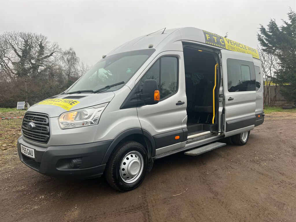Ford Transit Custom 460 Trend H R Bus 18 Str Minibus YP65GAU Silver #3