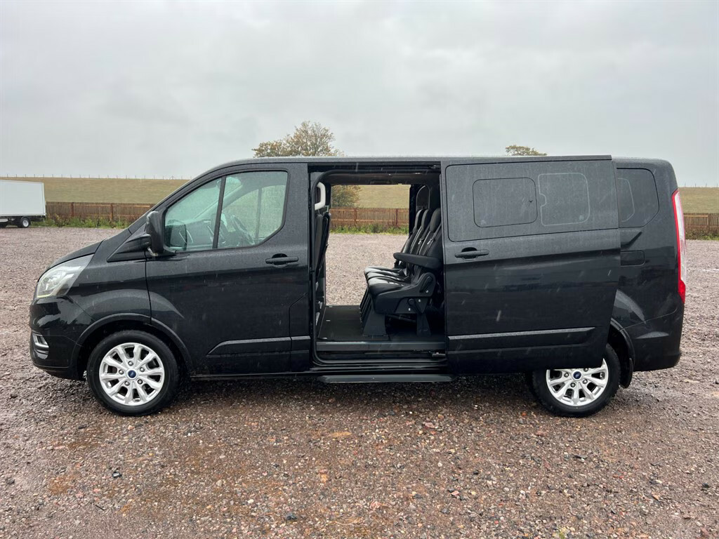 Ford Tourneo Custom 320 Titanium Ecoblue 9 Seater Minibus Ele M YP71FHC Black #2