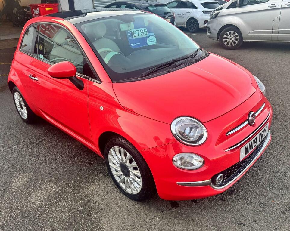 Fiat 500 Hatchback 1.2 Lounge Euro 6 Ss 201919 WN19VRY Red #2