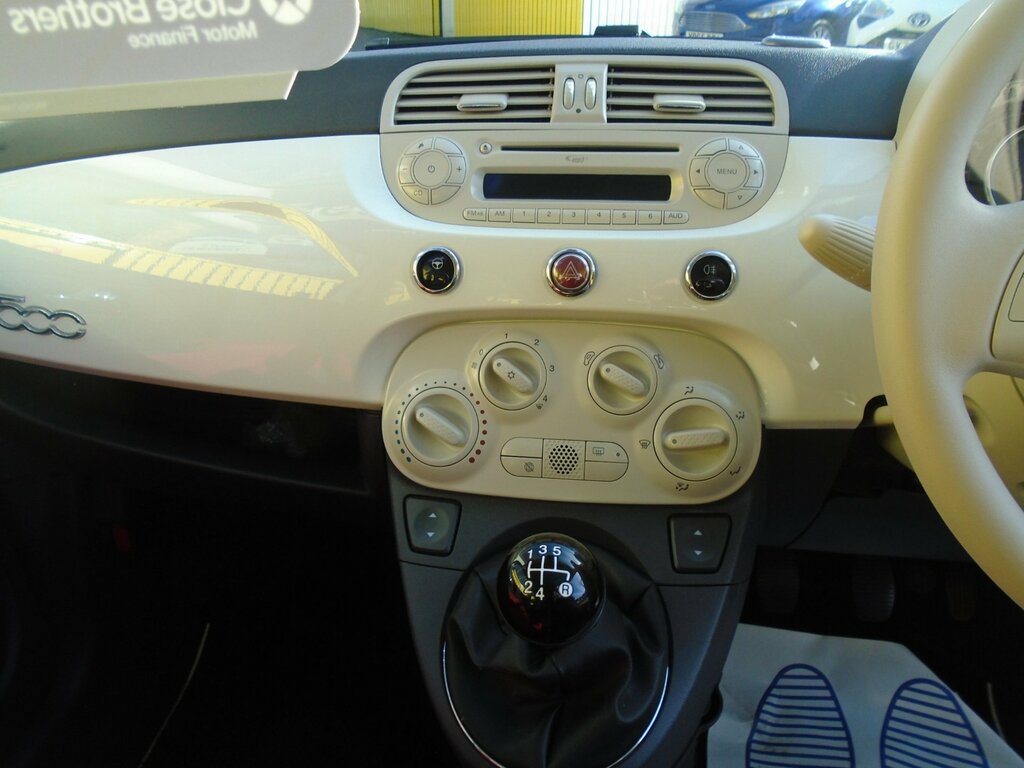 Fiat 500 1.2 Lounge Hatchback Euro 5 Ss White #6