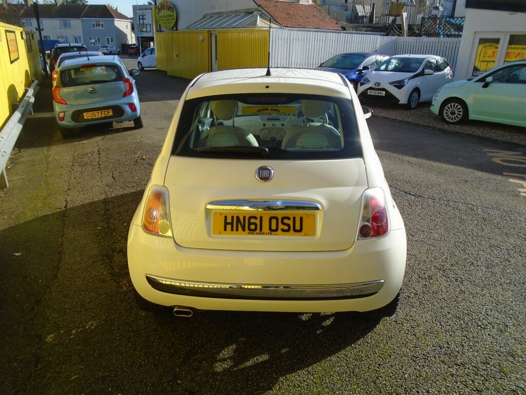 Fiat 500 1.2 Lounge Hatchback Euro 5 Ss White #5