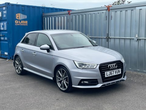 Audi A1 Sportback Tdi Black LJ67VUN Silver #3