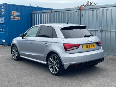 Audi A1 Sportback Tdi Black LJ67VUN Silver #4