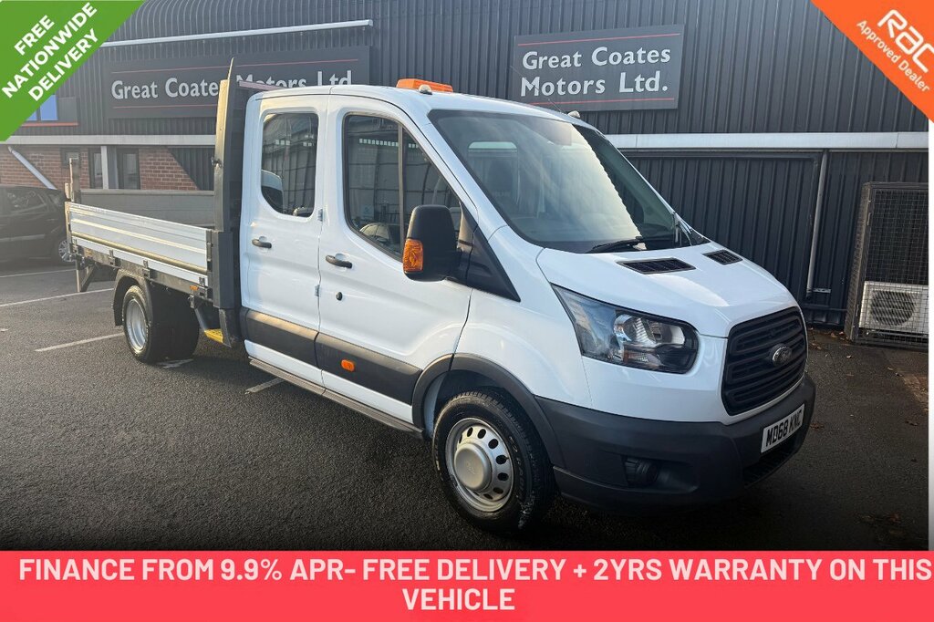 Ford Transit Custom 350 Double Cab Drop Side U1982 Ulez MD68KNC White #4