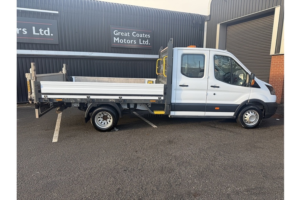 Ford Transit Custom 350 Double Cab Drop Side U1982 Ulez MD68KNC White #3
