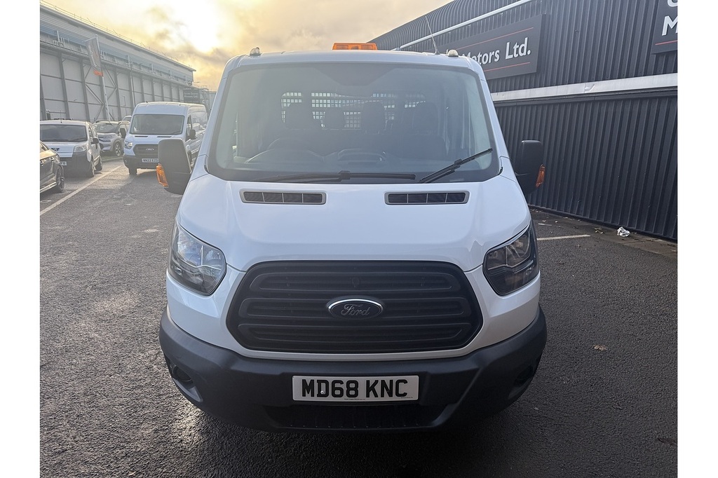 Ford Transit Custom 350 Double Cab Drop Side U1982 Ulez MD68KNC White #2