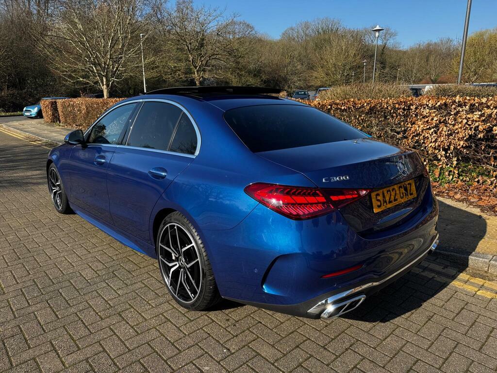 Mercedes-Benz C Class 2.0 C300h Mhev Amg Line Premium Plus G-tronic E SA22GWZ Blue #4