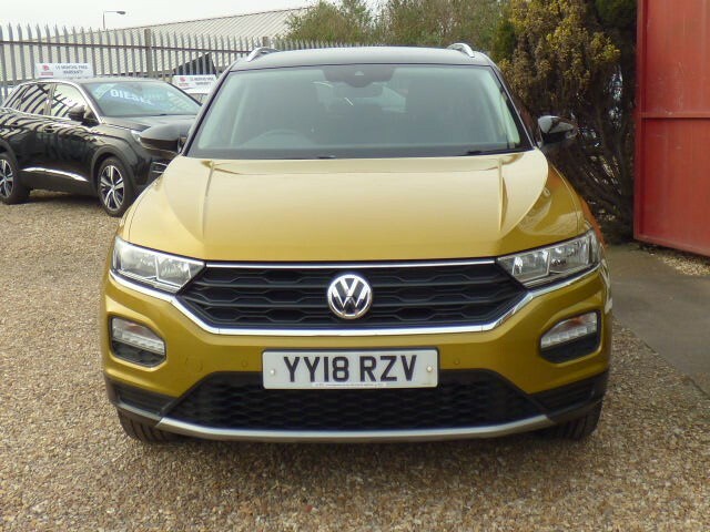 Volkswagen T-Roc Suv 1.5 Tsi Evo Design, 1850 Extras, Full Service YY18RZV Yellow #2