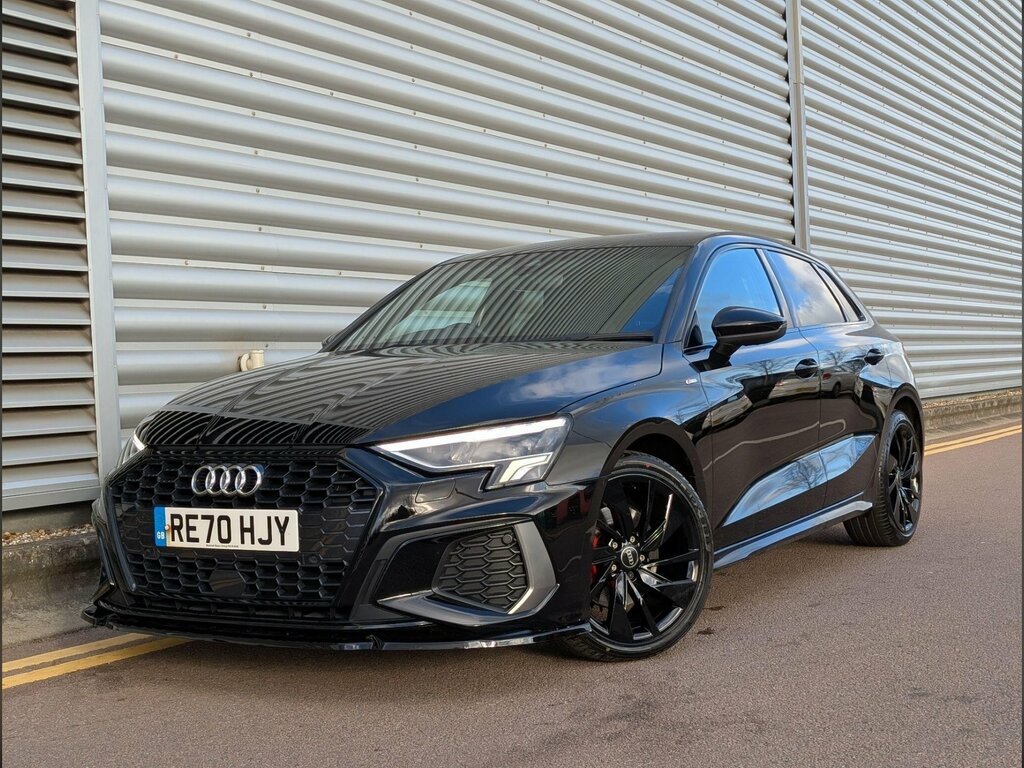 Audi A3 1.0 Tfsi 30 S Line Sportback Euro 6 Ss RE70HJY Black #2