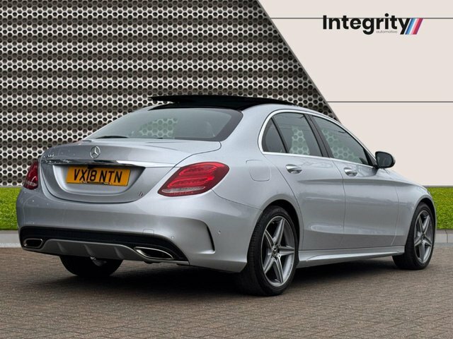 Mercedes-Benz C Class 2018 2.0 C200 Amg Line Premium Saloon Silver #4