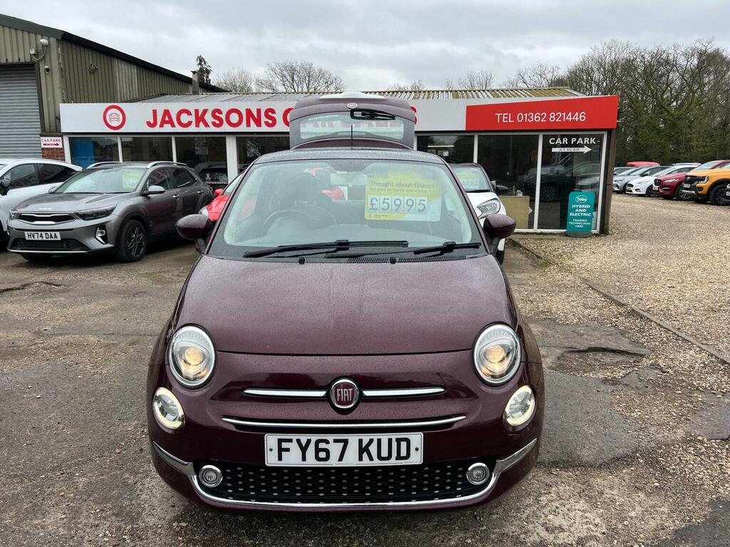 Fiat 500 Hatchback 1.2 Lounge Euro 6 Ss 201767 FY67KUD Red #3
