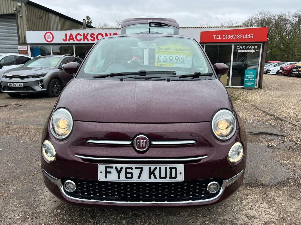 Fiat 500 Hatchback 1.2 Lounge Euro 6 Ss 201767 FY67KUD Red #2