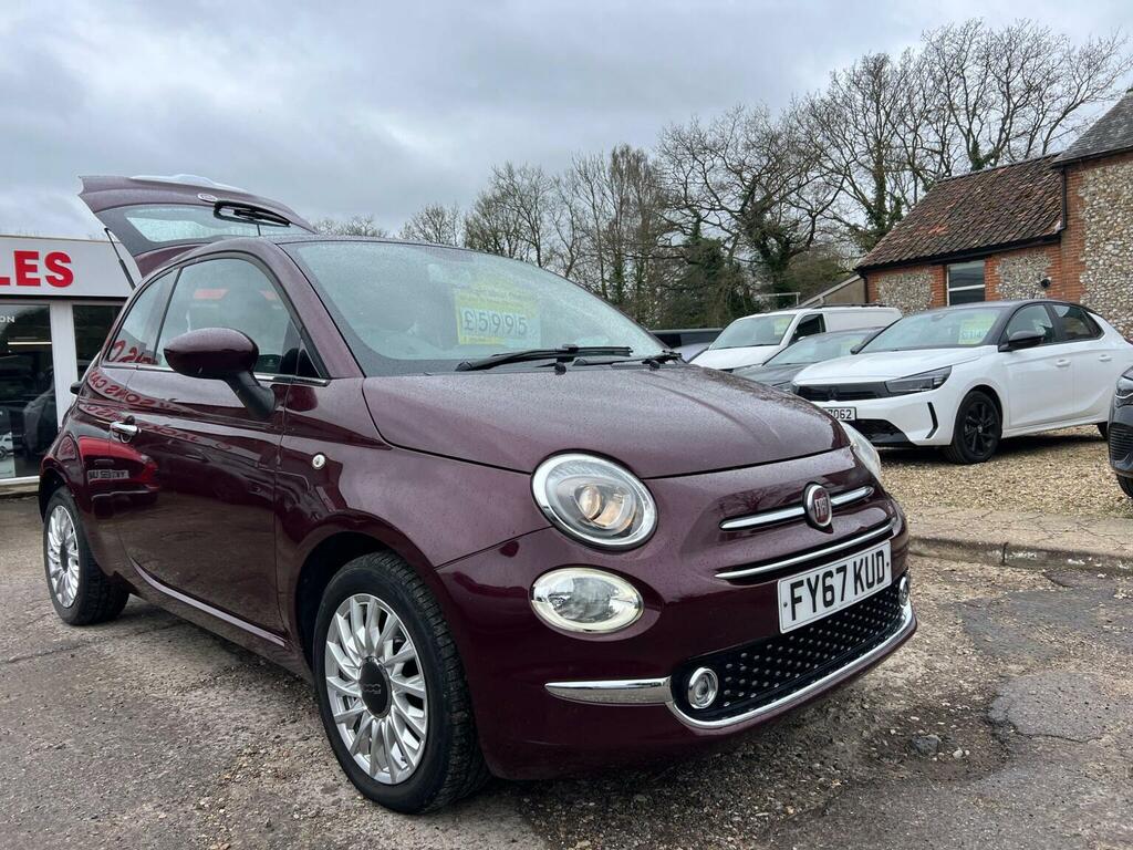 Fiat 500 Hatchback 1.2 Lounge Euro 6 Ss 201767 FY67KUD Red #6