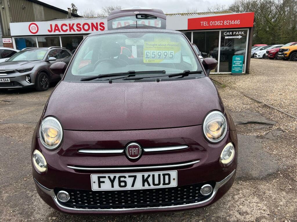 Fiat 500 Hatchback 1.2 Lounge Euro 6 Ss 201767 FY67KUD Red #5