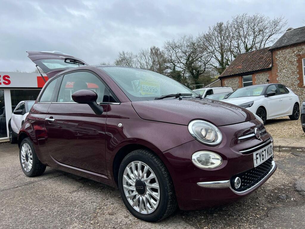 Fiat 500 Hatchback 1.2 Lounge Euro 6 Ss 201767 Red