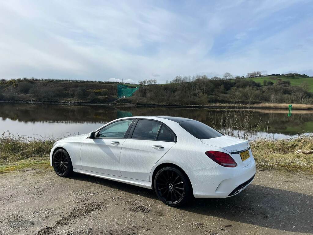 Mercedes-Benz C Class C220 Bluetec Amg Line Premium FN64OKE White #4