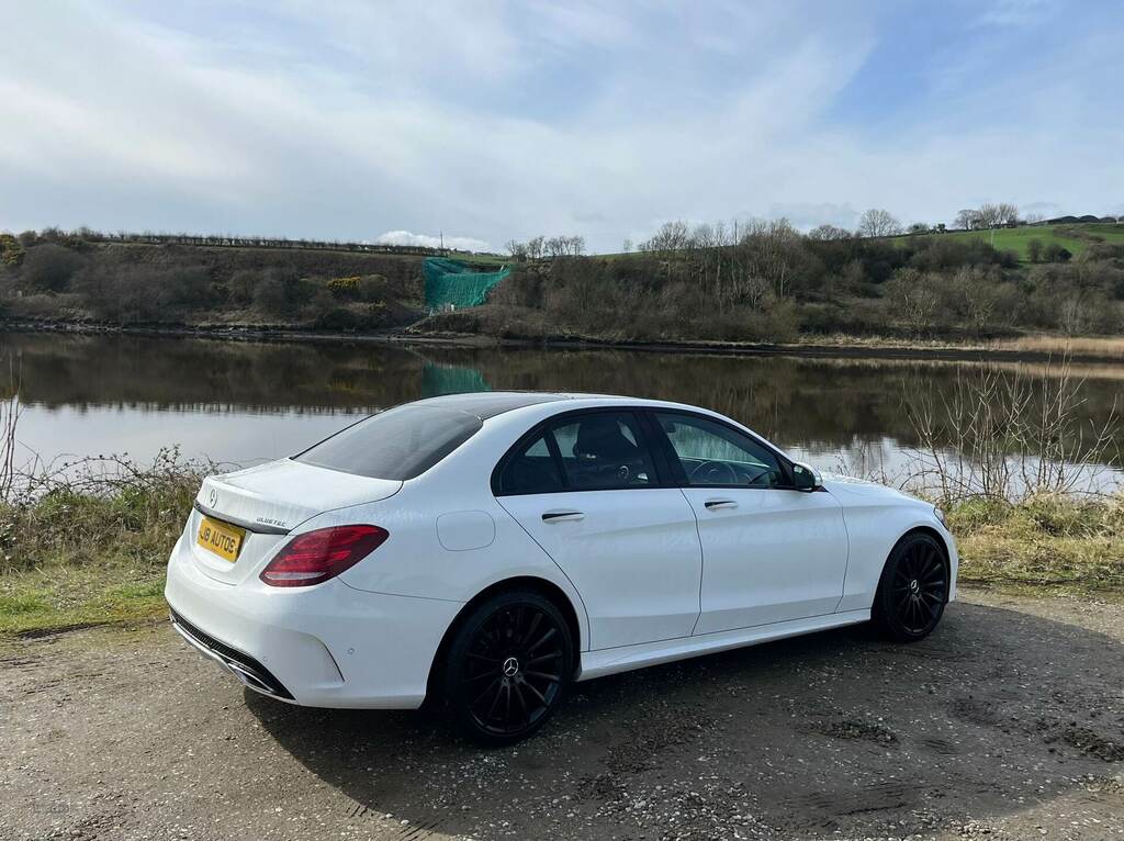 Mercedes-Benz C Class C220 Bluetec Amg Line Premium FN64OKE White #2