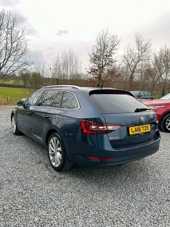 Skoda Superb 2019 2.0 Tdi Se L Executive Estate Dsg LA19TZE Blue #3