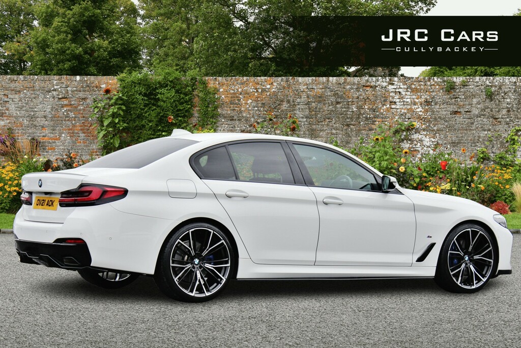 BMW 5 Series Saloon 2.0 520D M Sport Saloon 2021 OV21AOK White #4