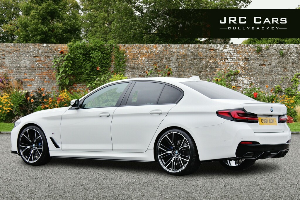 BMW 5 Series Saloon 2.0 520D M Sport Saloon 2021 OV21AOK White #3