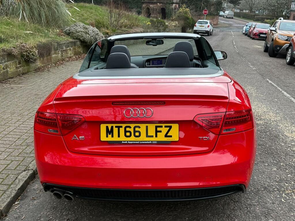 Audi A5 2.0 Tdi S Line Special Edition Plus Convertible MT66LFZ Red #5