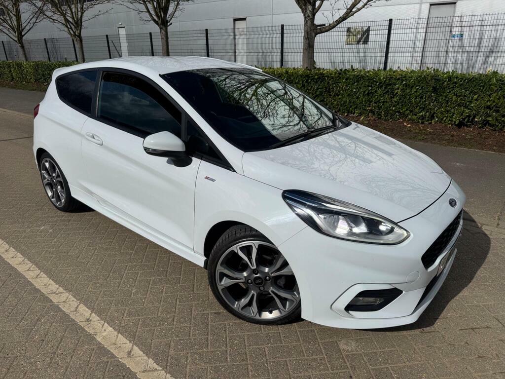 Ford Fiesta 1.0T Ecoboost St-line Euro 6 S S PN67UGY White #2