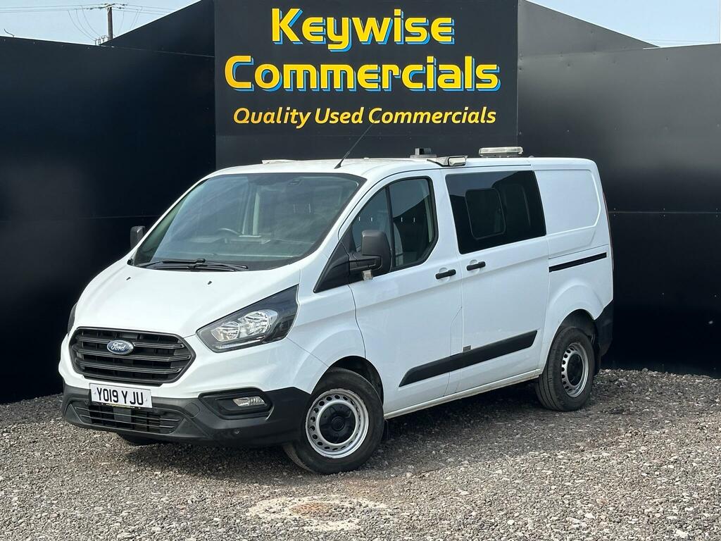 Ford Transit Custom 2.0 320 Ecoblue Crew Van L1 H1 Euro 6 6 Seat YO19YJU White