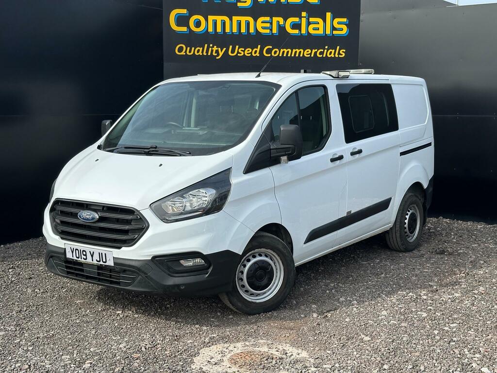 Ford Transit Custom 2.0 320 Ecoblue Crew Van L1 H1 Euro 6 6 Seat YO19YJU White #2
