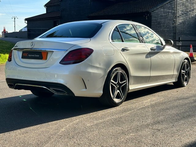Mercedes-Benz C Class C220d Amg Line Saloon YN68WVJ White #4